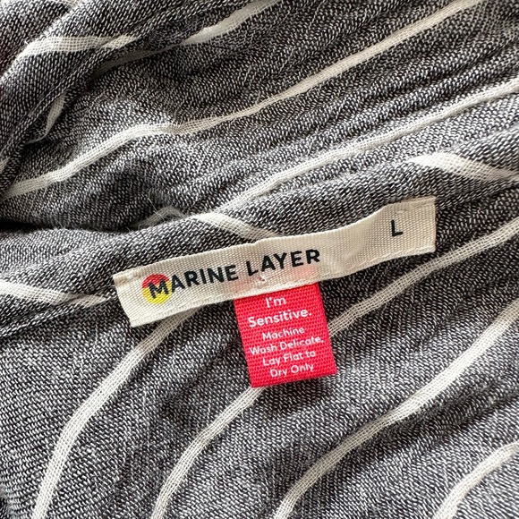 Marine Layer Corinne Stripe Dress Large - Picture 8 of 11